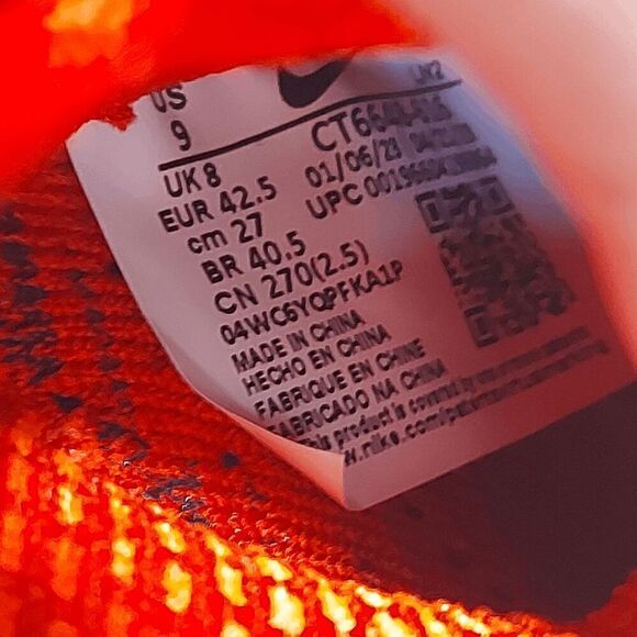 Nike Alpha Menace Elite 3 Football Cleats Red White CT6648-616 Men's Size 9 - Picture 7 of 7